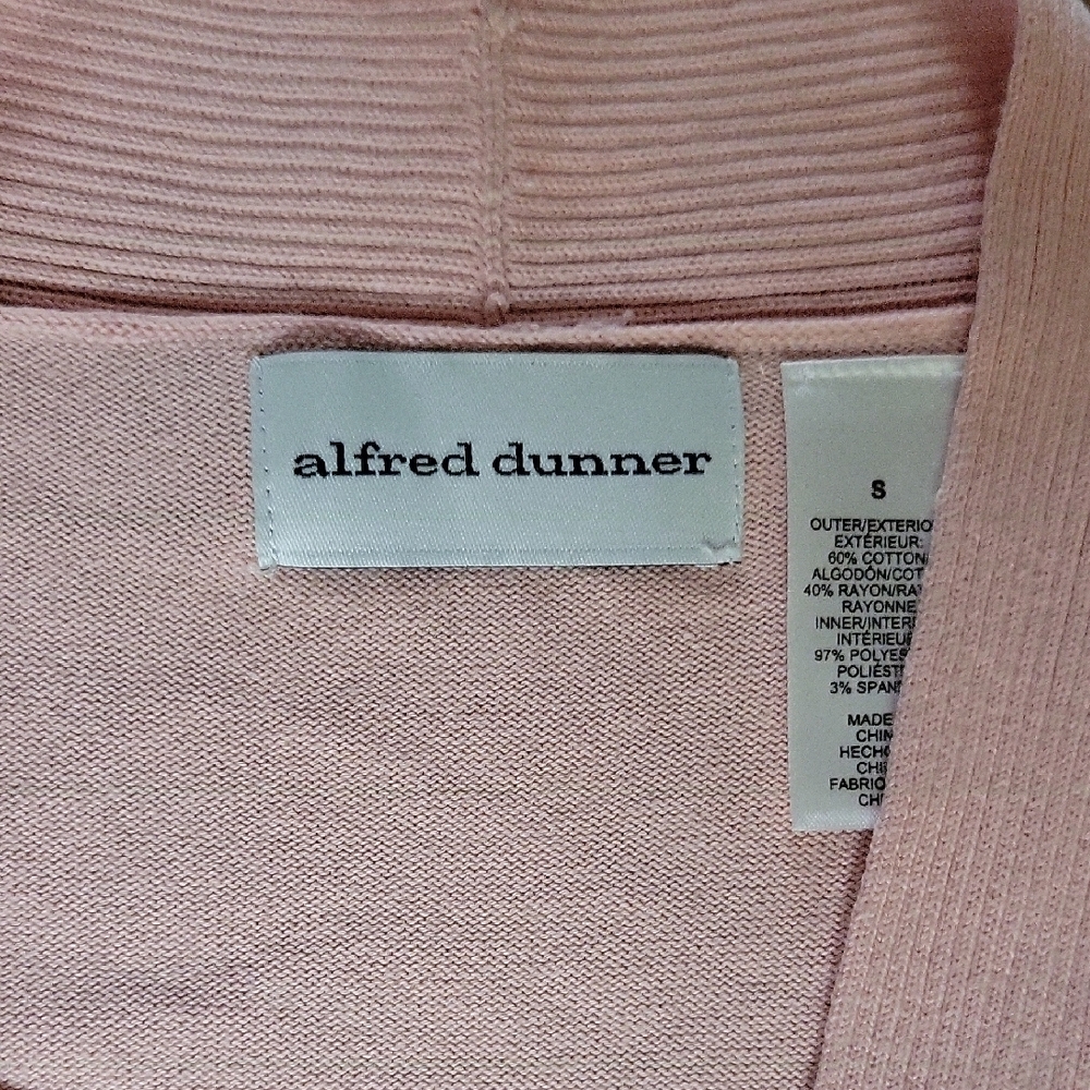 Alfred Dunner Pink Cardigan Style Built In TankTop - Picture 2 of 6